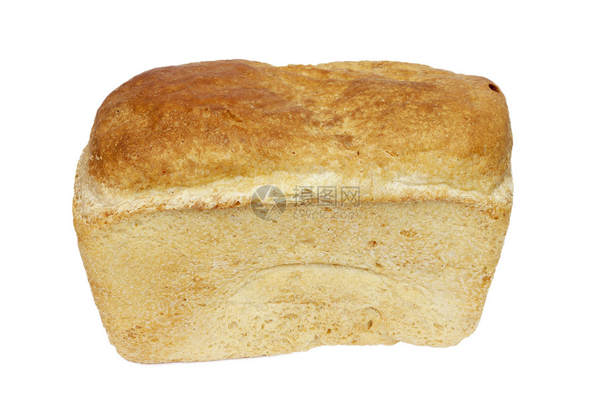 在白色背景上孤立的面包卷棕色文化食物硬皮美食糕点小吃早餐面团脆皮图片