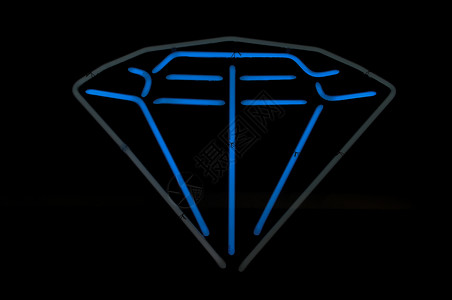 蓝色和灰色钻石标志珠宝戒指店铺黑暗广告商业时间石头指示牌宝石背景图片