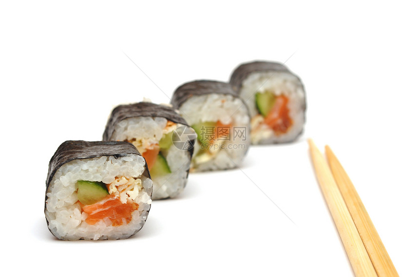 寿司鳗鱼胡椒熏制海鲜沙拉午餐异国食物情调服务图片