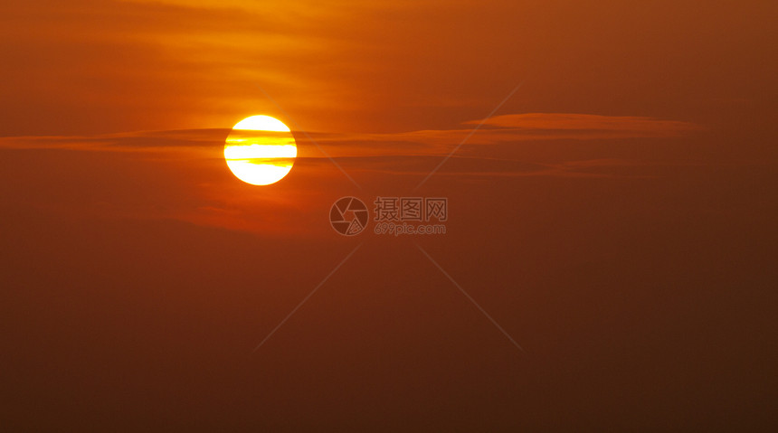 红日落晴天热带太阳活力橙子光盘风景日落天气阳光图片