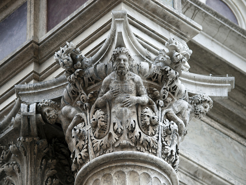 威尼斯雕刻大理石教会雕塑艺术旅行文化大教堂首都柱子图片