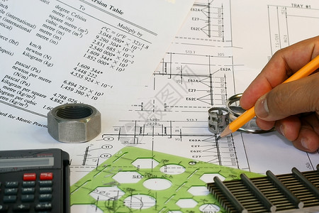 机械工程师原理图线条蓝图绘图员项目工具铅笔商业几何印刷背景图片