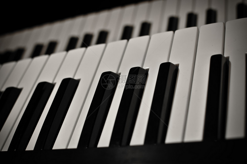 特写钢琴键键盘音乐白色线条工作室笔记钥匙乐器图片