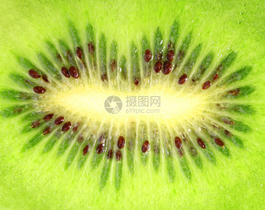 成熟的kiwi切片背景图片