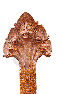 五峰泰式泰国雕塑由泰国Tehama Temp制作宗教工匠建筑学古董工艺雕像精神国王传奇风格背景