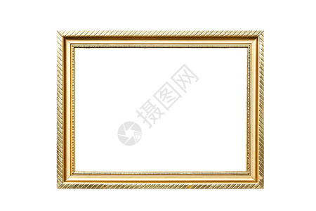 三花间框带有金框的孤立图片照片背景
