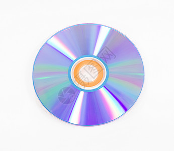 彩虹素材软件白色背景上的空白 CD 或 DVD贮存电脑记录磁盘激光烧伤折射视频圆圈光学背景