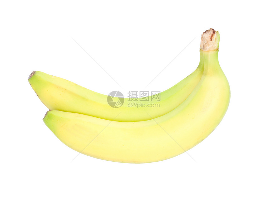 一群被白种背景孤立的香蕉保健水果卫生食物美食早餐丛林热带蔬菜小吃图片
