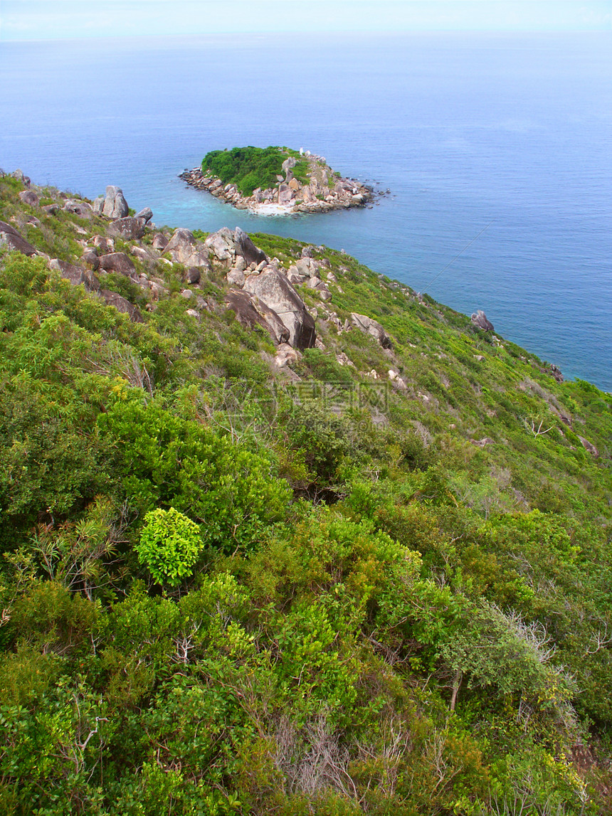 澳大利亚海滩巨石旅行森林海洋公园爬坡植被岩石图片
