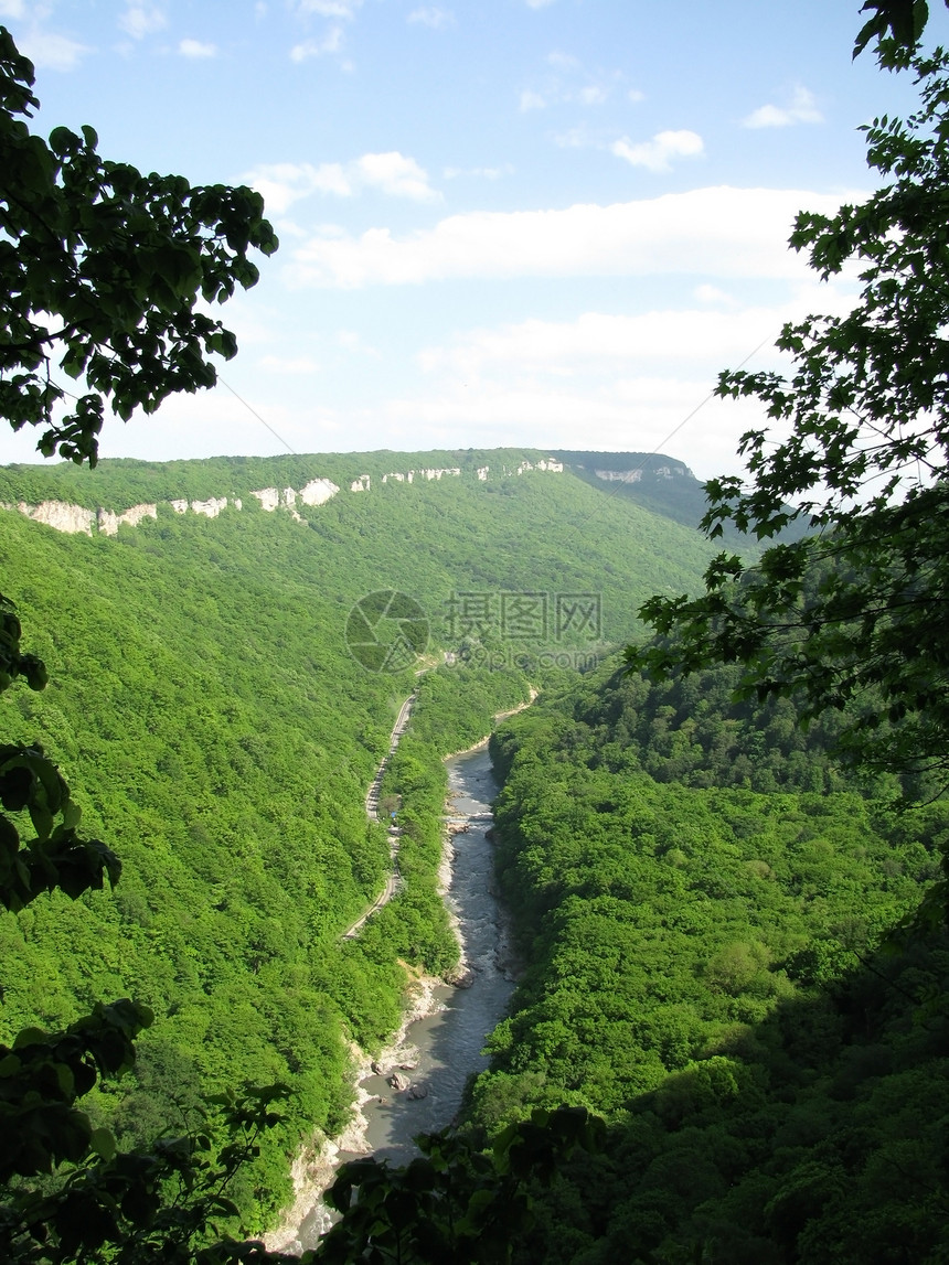 山脊解脱山脉全景石头旅行斜坡路线植物群峡谷文件图片