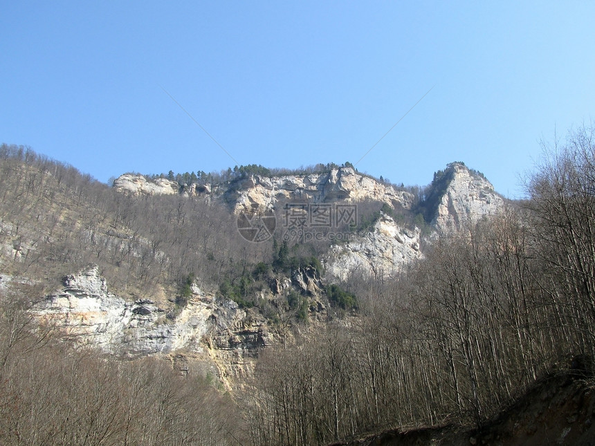 岩石山丘天空解脱距离高度斜坡全景风景登山文件图片