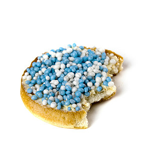 鲁石白色蓝色小吃食物老鼠儿子饼干面包糖果背景图片
