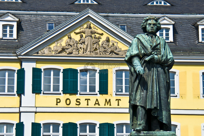 贝多芬音乐家历史纪念碑货车作曲家邮政艺术城市青铜雕像图片