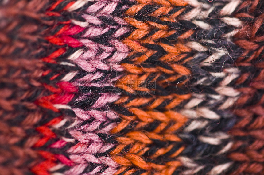 双面背景背景棉布纤维条纹橙子针织宏观纺织品材料工艺红色图片