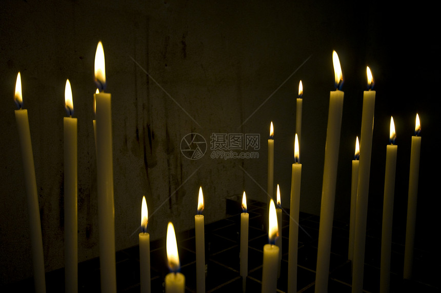 蜡烛教会祷告宗教火焰烛光精神图片