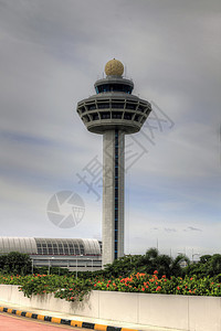 机场交通控制塔背景图片