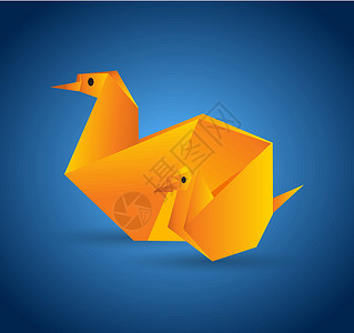 折纸鸡卡通片金子森林自由速度品牌折叠标识荒野蜂鸟背景图片