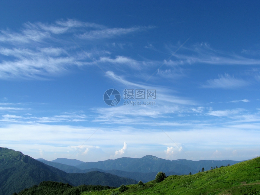 山山脉天空高地风景石头植物植被轨道青菜山丘路线图片