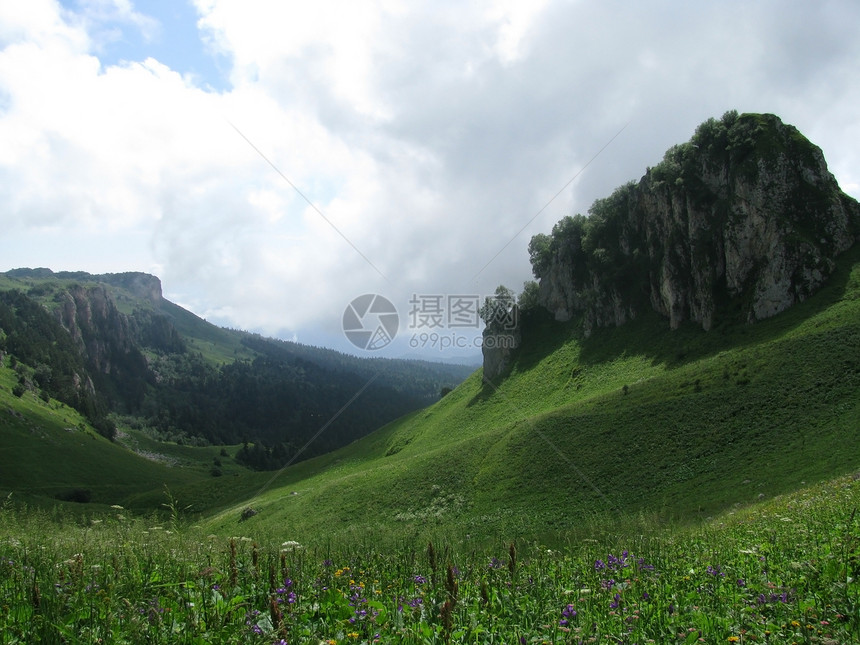 山山脉文件全景路线青菜山丘旅行植被高地解脱石头图片