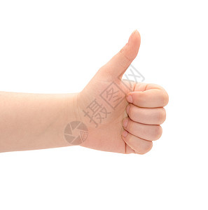 一切都没事的优胜者白色手臂干杯商业手指手势概念背景图片