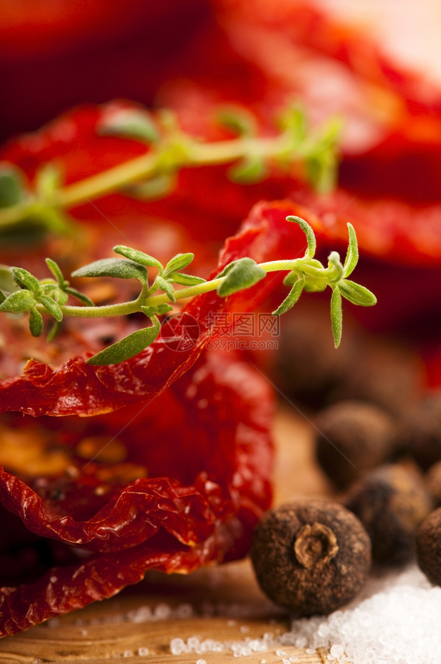 意大利日晒干西红番茄框架红色美食蔬菜脱水水平种子图片