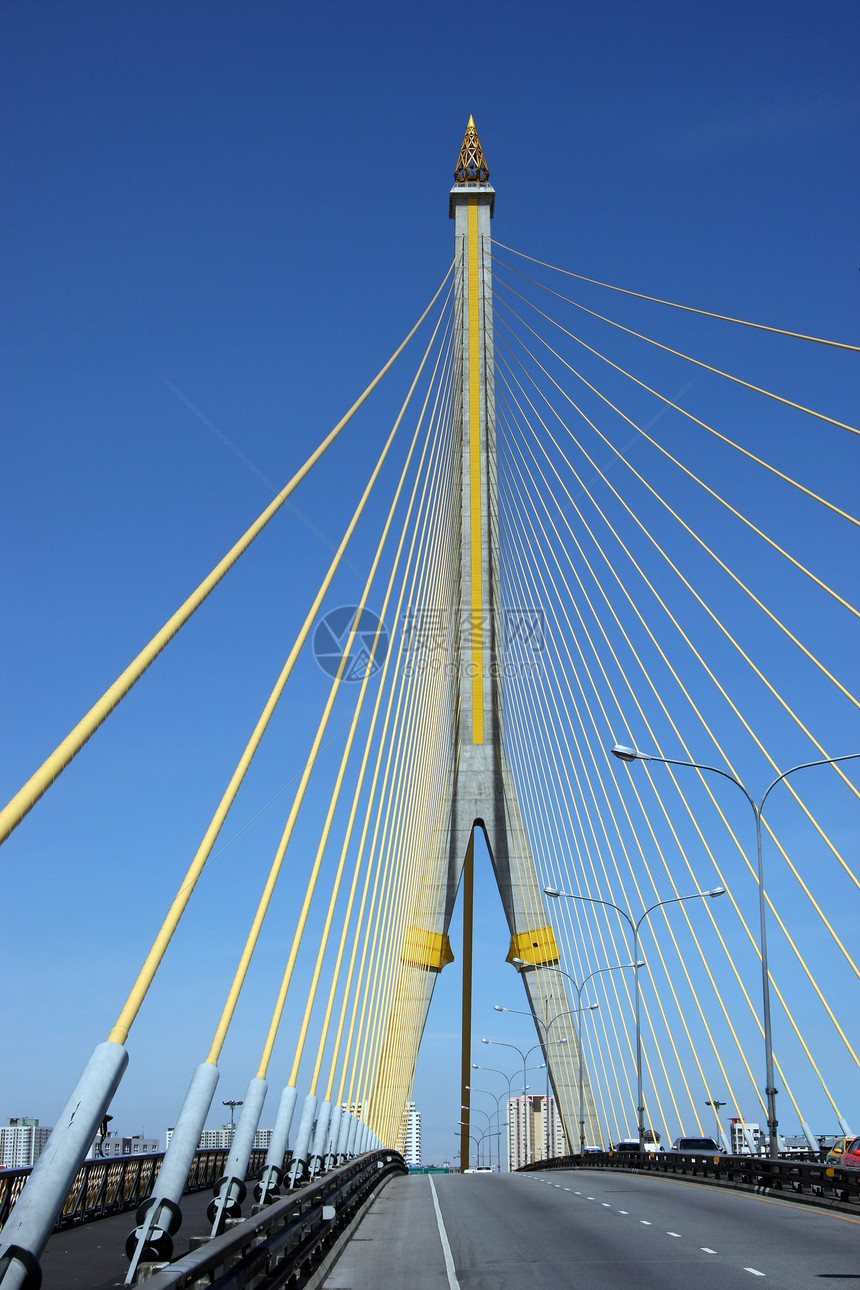 拉马8桥绳索旅行天空黄色美丽图片