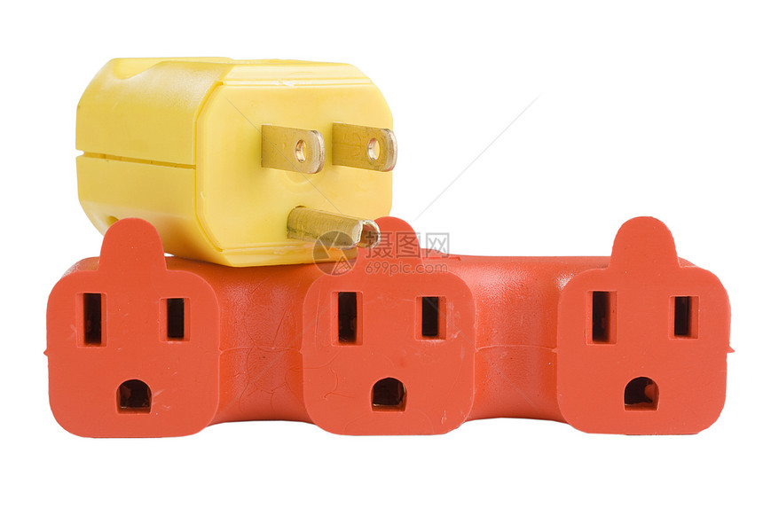 Outlet 快速激增适应器电压器具橙子适配器黄色力量插头活力图片