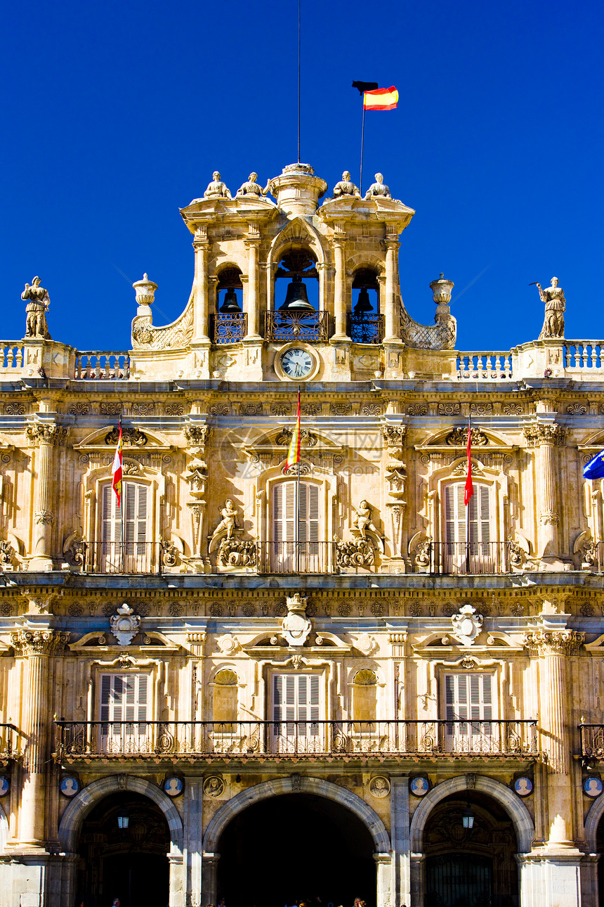 广场市长主要广场 萨拉曼卡 卡斯蒂利亚和里昂 西班牙世界建筑学宫殿外观景点建筑历史建筑物城市旅行图片