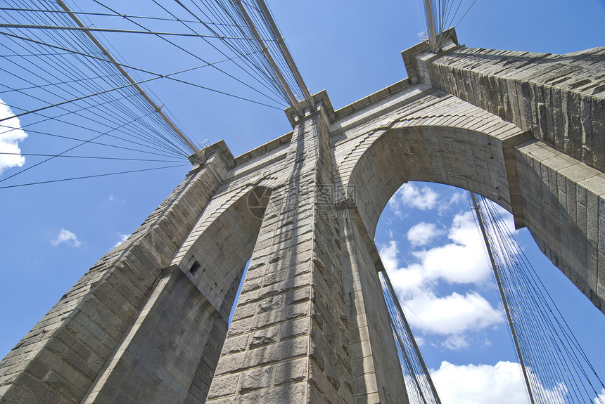 布鲁克林桥建筑旅行城市金属市中心吸引力建筑学绳索场景游客跨度图片