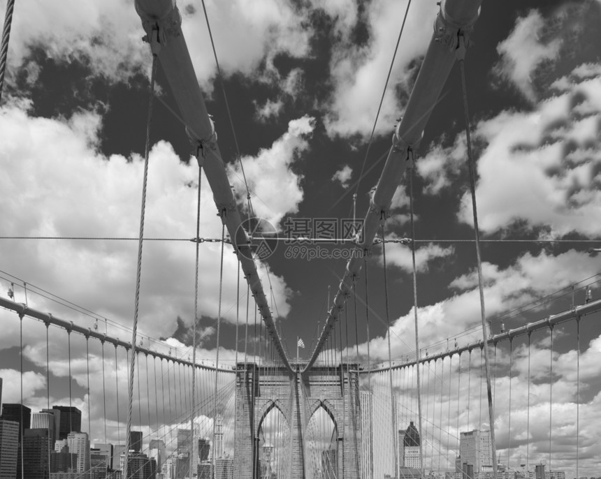 布鲁克林桥公路上建筑学出口港口旅行交通出租车邮政线条街道驾驶图片