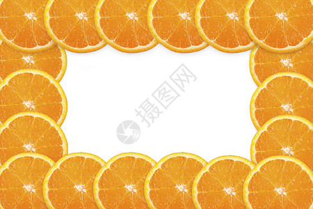 橙色框架橙子饮食水果边界背景图片