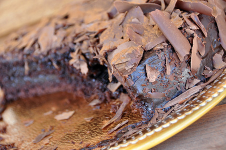 巧克力和西纳蒙蛋糕沙漠糖果烹饪师美食盘子肉桂味道背景图片