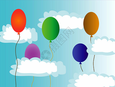 天空中变异的空气球背景图片