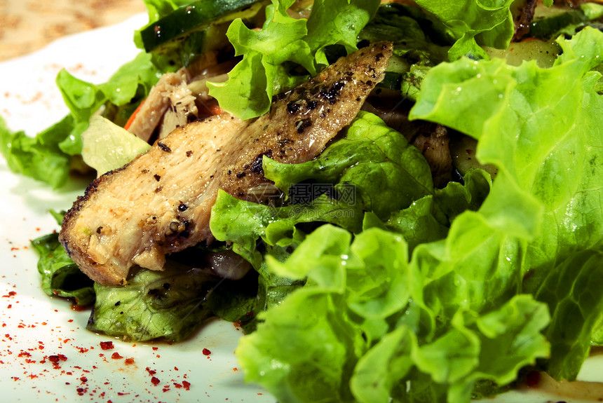 新鲜沙拉盘子烹饪营养午餐饮食蔬菜树叶奢华油炸菜单图片