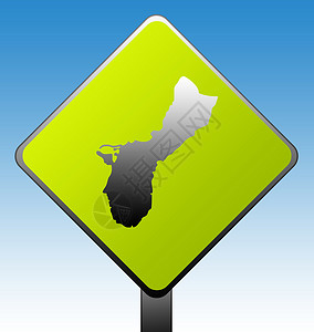 关岛道路标志牌背景图片