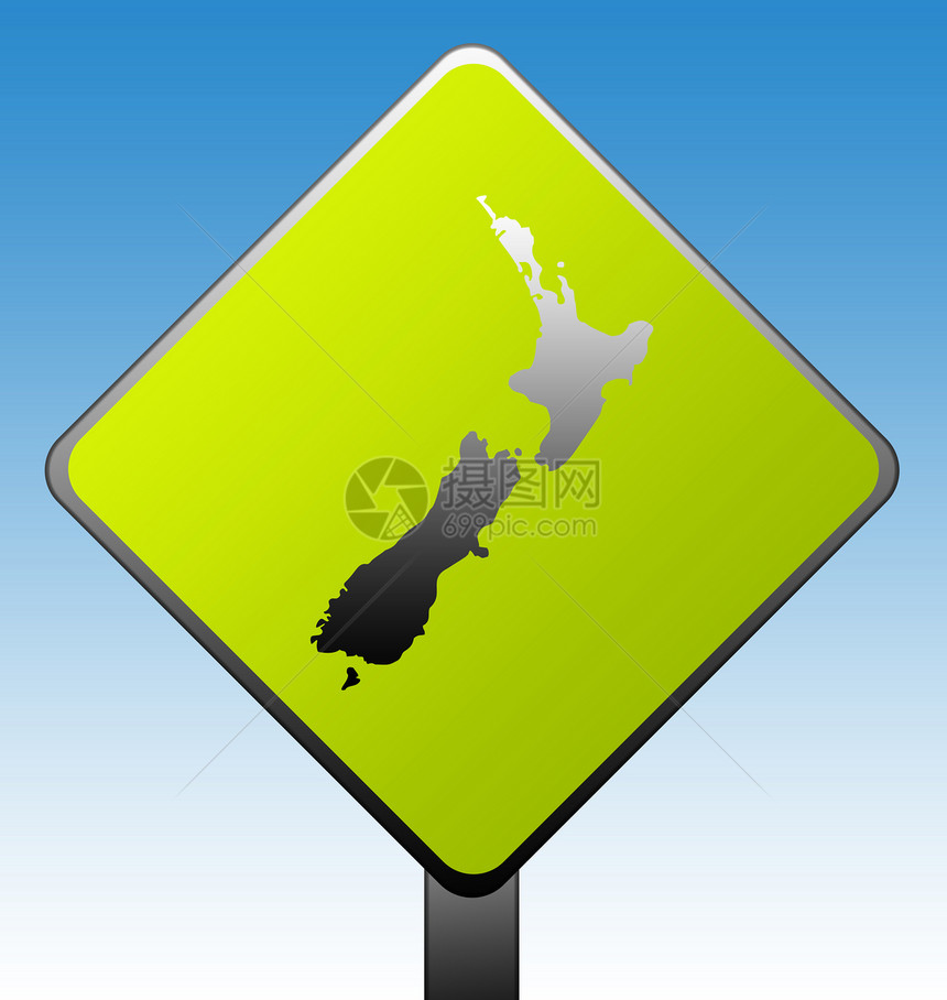 新西兰路标标志图片