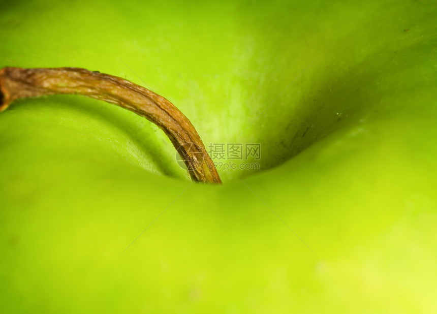 绿苹果果园活力水果营养小吃绿色食物梗味宏观维生素图片