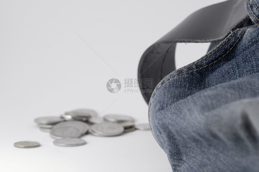 蓝色牛仔裤裤子纺织品材料经济货币硬币口袋储蓄便士衣服图片