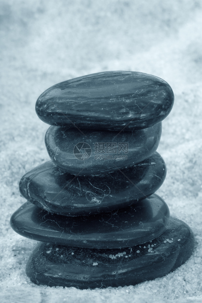 锌石花园精神生活平衡概念头脑石头冥想专注圆形图片
