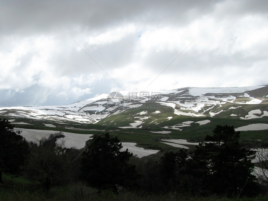 山山脉解脱植物群文件石头路线全景岩石山丘冰川斜坡图片