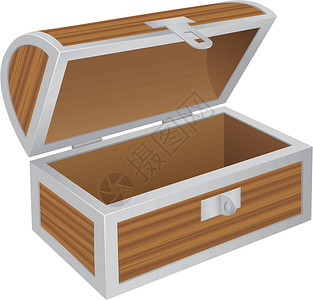 木制盒子空箱子插画