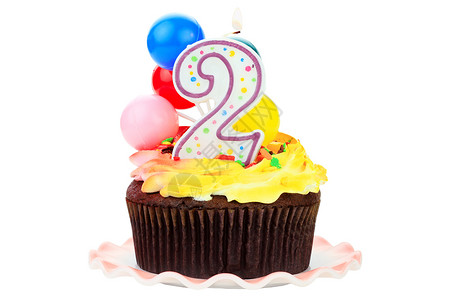 生日数字生日蛋糕 两岁生日蛋糕背景