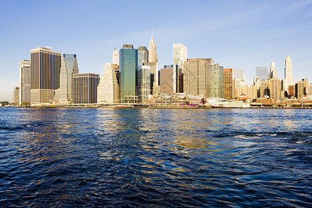 美国纽约市曼哈顿风光建筑城市建筑学旅行景观世界位置地标摩天大楼背景图片