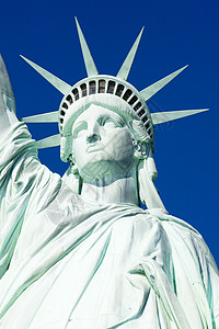 美国纽约自由国家纪念碑女神像详细报道 美国纽约外观人像世界旅行雕塑地标位置自由雕像纪念碑背景图片