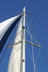 帆船桅杆海洋天空血管运输游艇旅行运动假期蓝色风帆背景图片