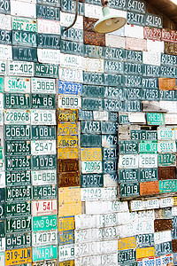 注册号 美国外观字母数字运输公路号码静物高清图片