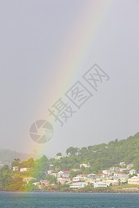 格林纳达大安斯湾圣乔治背景