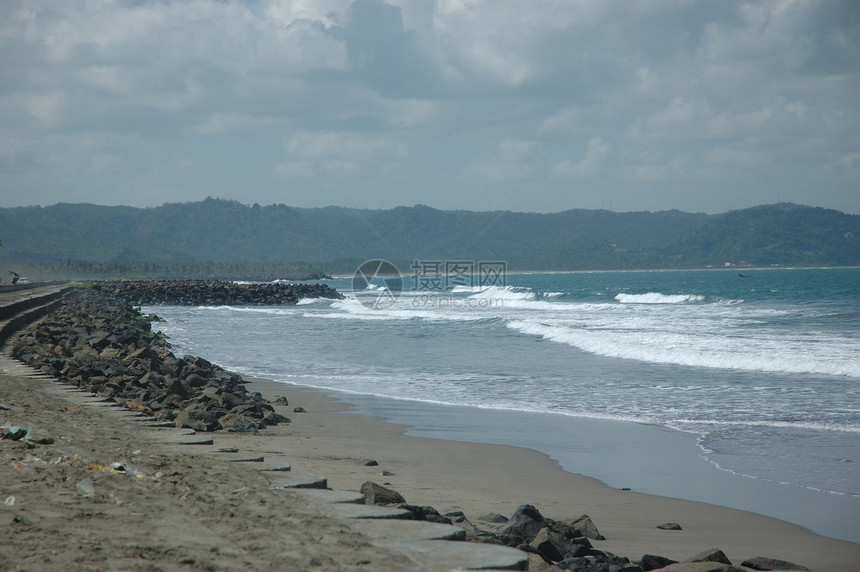 潘干达兰海滩晴天气候旅游海洋旅行热带地平线异国海岸风景图片