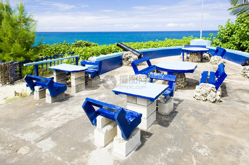 巴巴多斯北角旅游长椅岛屿外观位置旅行长凳世界图片