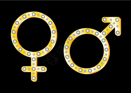 金金的性别符号背景图片